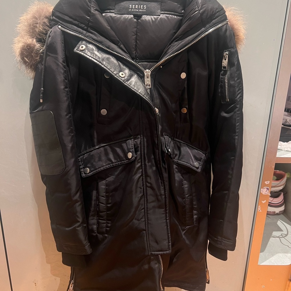 Nicole Benisti Parka with Fur Trim Hood